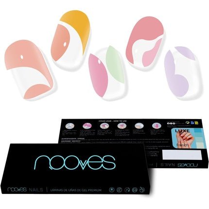 NOOVES NAILS Premium Precured Gel Nail Foils Paradise Art Design Semi - Hardened Gel Nail Strips Semi - Permanent Gel Stickers - Maison des fragrances