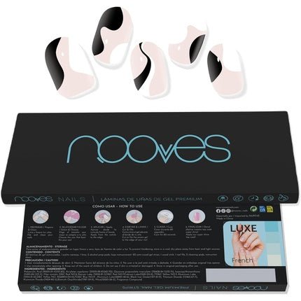 NOOVES NAILS Premium Precured Gel Nail Foils So Twirl Art Design Semi - Hardened Gel Nail Strips Semi - Permanent Gel Stickers - Maison des fragrances