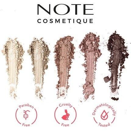 NOTE COSMETIQUE Professional Eyeshadow Eye Makeup Palette with Mirror for All Skin Types Dark Brown Shades 104 - Maison des fragrances