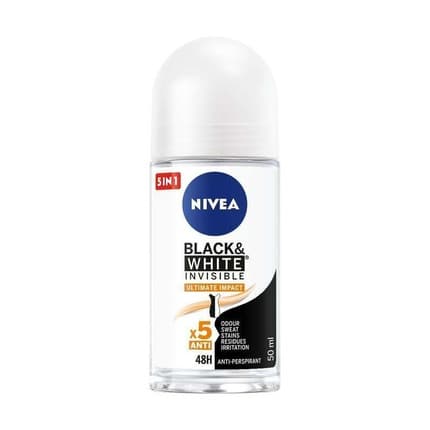 Nivea Black & White Invisible Ultimate Impact Antiperspirant Roll-On Déodorant (Déo) Femme