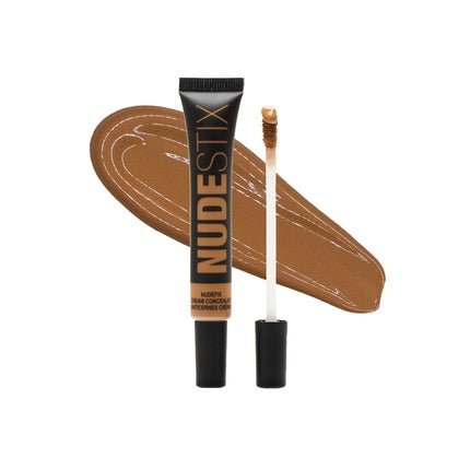 Nudestix NudeFix Cream Concealer Lightweight Liquid Natural Finish Makeup Hydrating Brightening Under Eye Dark Circle Corrector Reduces Redness and Blemishes Shade Nude 9 0.34 fl oz 10ml - Maison des fragrances