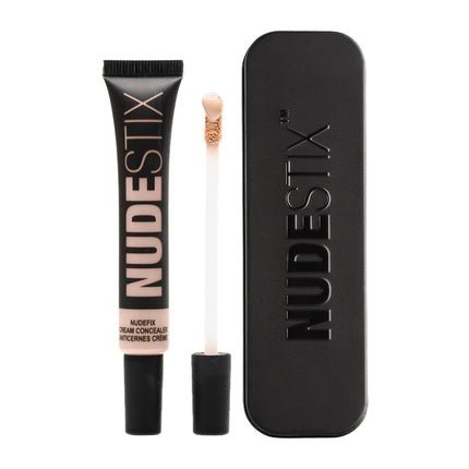 Nudestix NudeFix Cream Concealer Lightweight Liquid Natural Finish Makeup Hydrating Brightening Under Eye Dark Circle Corrector Reduces Redness and Blemishes Shade Nude 2 0.34 fl oz 10 ml - Maison des fragrances