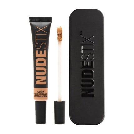 Nudestix NudeFix Cream Concealer Lightweight Liquid Natural Finish Makeup Hydrating Brightening Under Eye Dark Circle Corrector Reduces Redness and Blemishes Shade Nude 8 0.34 fl oz 10ml - Maison des fragrances