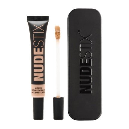 Nudestix NudeFix Cream Concealer Lightweight Liquid Natural Finish Makeup Hydrating Brightening Under Eye Dark Circle Corrector Reduces Redness and Blemishes Shade Nude 4.5 0.34 fl oz 10ml - Maison des fragrances