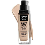 Nyx Can´t Stop Won´t Stop Full Coverage Foundation Alabaster 02 30ml - Maison des fragrances