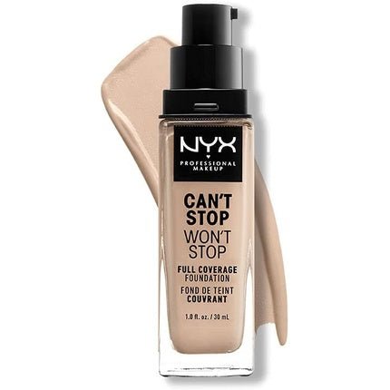 Nyx Can´t Stop Won´t Stop Full Coverage Foundation Alabaster 02 30ml - Maison des fragrances