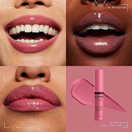 NYX Cosmetics Butter Lip Gloss Angel Food Cake 8ml - Maison des fragrances