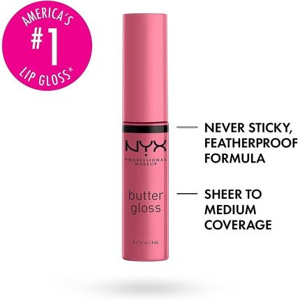 NYX Cosmetics Butter Lip Gloss Angel Food Cake 8ml - Maison des fragrances