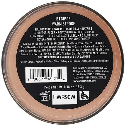Nyx Professional Bone To Glow Illuminating Powder Warm Strobe - Maison des fragrances