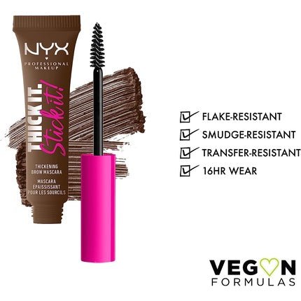 Nyx Professional Make Up Tick It. Stick It! Brow Mascara No.06 Brunette 7ml - Maison des fragrances