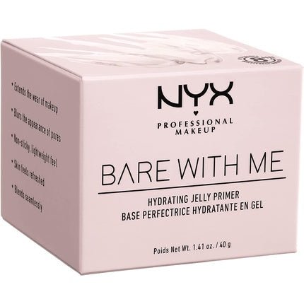 NYX Professional Makeup Bare With Me Hydrating Jelly Primer with Aloe and Cucumber Extract Water - Based Gel Formula Inspired by Skincare 40ml - Maison des fragrances
