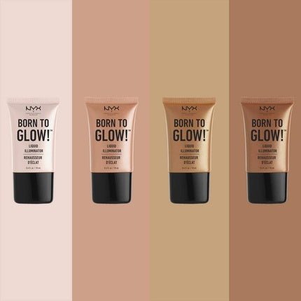 NYX Professional Makeup Born to Glow Liquid Illuminator Sun Goddess 04 - Liquid Shimmer Highlighter and Foundation Base with Vegan Formula - Maison des fragrances