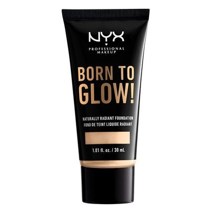 NYX PROFESSIONAL MAKEUP Born To Glow Naturally Radiant Foundation Medium Coverage 1.01 Fl Oz Pale - Maison des fragrances