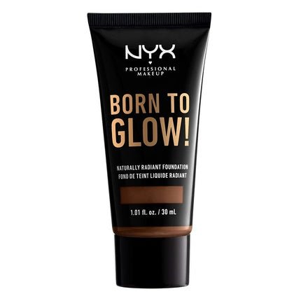 NYX PROFESSIONAL MAKEUP Born To Glow Naturally Radiant Foundation Medium Coverage Deep Rich 1.01 Fl Oz - Maison des fragrances