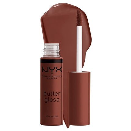 NYX Professional Makeup Butter Gloss Brown Sugar Non - Sticky Lip Gloss 0.27 Fl Oz - Brownie Drip - Maison des fragrances