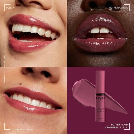 NYX Professional Makeup Butter Lip Gloss in Cranberry Pie - Maison des fragrances