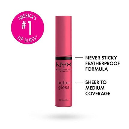 NYX Professional Makeup Butter Non - Sticky Lip Gloss No.32 Strawberry Cheesecake - Maison des fragrances