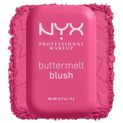 NYX PROFESSIONAL MAKEUP Buttermelt Powder Blush Fade and Transfer - Resistant Blush Vegan Formula Butta With Time 07 0.17 Ounce - Maison des fragrances