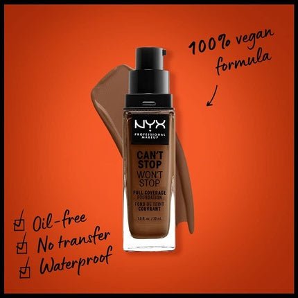 Nyx Professional Makeup Can't Stop Won't Stop Full Coverage Foundation 30ml - Maison des fragrances