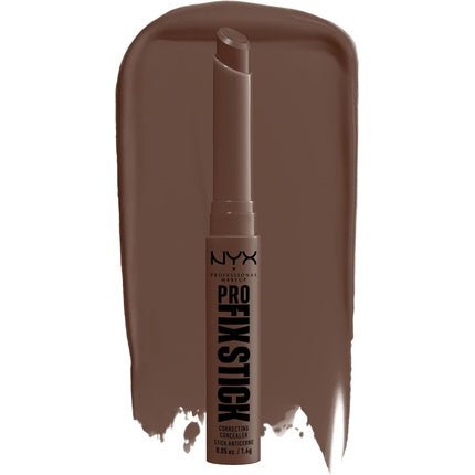 NYX Professional Makeup Correcting Concealer Stick Covers Blemishes Dark Spots Discoloration 12H Wear Vegan Formula Pro Fix Stick Deep Walnut 17 Deep Walnut - Maison des fragrances