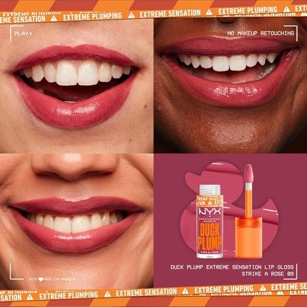 NYX Professional Makeup Duck Plump Lip Plumping Gloss 09 Strike A Rose - Maison des fragrances