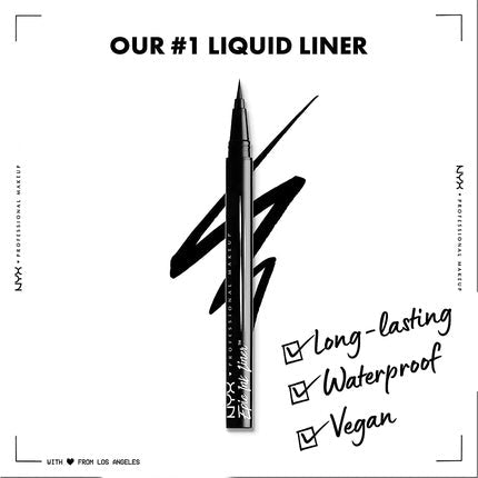 NYX Professional Makeup Epic Ink Eye Liner Waterproof Vegan Formula Shade 01 Black - Maison des fragrances