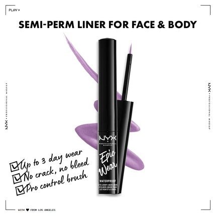 NYX Professional Makeup Epic Wear Liquid Liner Long - Lasting Waterproof Eyeliner Lilac Matte - Maison des fragrances