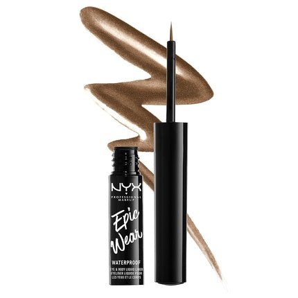 NYX PROFESSIONAL MAKEUP Epic Wear Metallic Liquid Liner Brown Metal Waterproof Eyeliner - Maison des fragrances