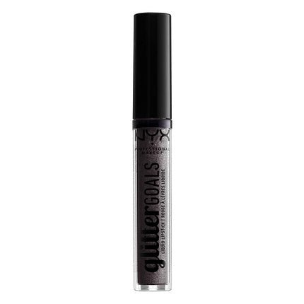 NYX PROFESSIONAL MAKEUP Glitter Goals Liquid Lipstick Alienated Deep Grey With Silver Glitter 0.1 Fl Oz - Maison des fragrances