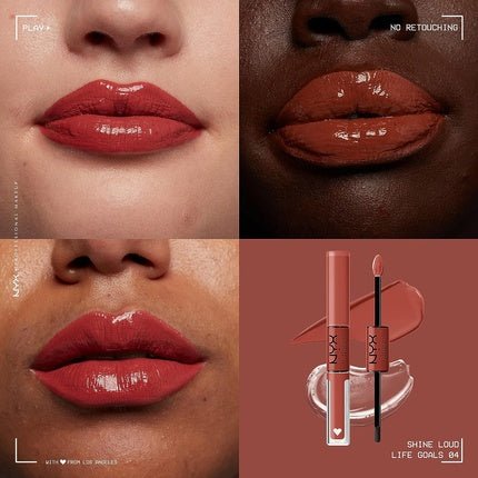 NYX Professional Makeup High Pigment Long Lasting Lip Gloss Shine Loud 04 Life Goals - Maison des fragrances