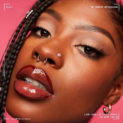 NYX Professional Makeup Line Loud Lip Pencil Waterproof Infused with Jojoba Oil Smooth Comfy Lips Soft Matte Finish Vegan Formula 35 No Wine - ing - Maison des fragrances