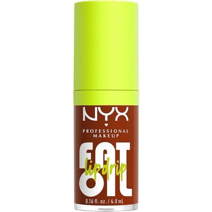 NYX Professional Makeup Lip Gloss High Shine Non - Sticky Finish 12 Hours Hydrating Fat Applicator With Squalane Raspberry and Cloudberry Oils Fat Oil Lip Drip Shade Scrollin - Maison des fragrances