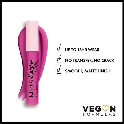 NYX Professional Makeup Lip Lingerie XXL Matte Liquid Lipstick Knockout Bubblegum Pink 0.13 Fl Oz - Maison des fragrances