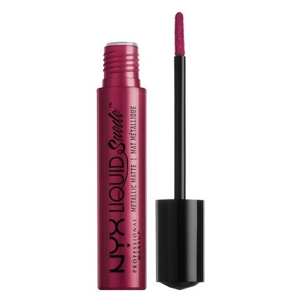 NYX Professional Makeup Liquid Suede Metallic Matte Lipstick Pure Society 0.13 Fl Oz - Maison des fragrances