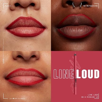 NYX Professional Makeup Matte Finish Lipliner Line Loud 12 On A Mission - Maison des fragrances