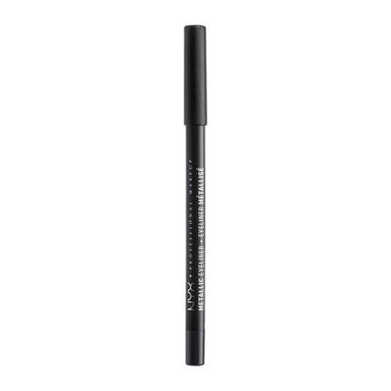 NYX PROFESSIONAL MAKEUP Metallic Eyeliner Pencil Black Metal 0.048 Ounce - Maison des fragrances