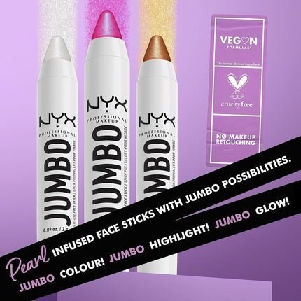 NYX Professional Makeup Multi - Use Highlighter Stick with Jojoba Oil 2.7g Shade Coconut Cake 01 - Maison des fragrances