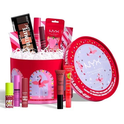 NYX Professional Makeup Ready Set Flamin - Go! Advent Calendar with 24 Makeup Products for Lips, Eyes, and Face Holiday Limited Edition - Maison des fragrances