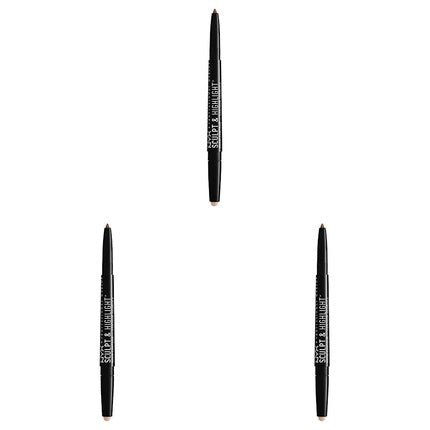 NYX PROFESSIONAL MAKEUP Sculpt and Highlight Brow Contour Eyebrow Pencil Auburn Soft Pink 1 Count - Maison des fragrances