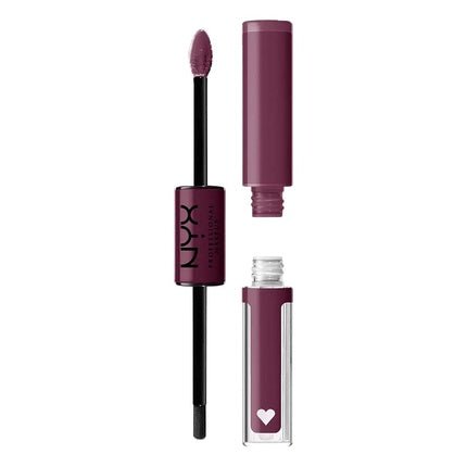 NYX Professional Makeup Shine Loud Long - Lasting Liquid Lipstick with Clear Lip Gloss Cool - Toned Plum 09 Make It Work - Maison des fragrances