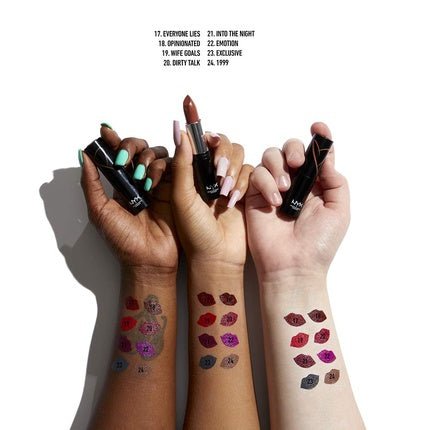 NYX PROFESSIONAL MAKEUP Shout Loud Satin Lipstick Infused With Shea Butter - Into The Night Deep Grape - Maison des fragrances