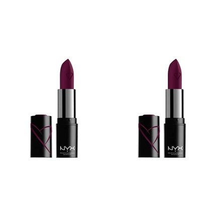 NYX PROFESSIONAL MAKEUP Shout Loud Satin Lipstick Infused With Shea Butter - Into The Night Deep Grape - Maison des fragrances