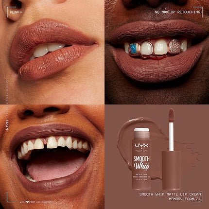 NYX Professional Makeup Smooth Whip Matte Lip Cream Memory Foam Cool Caramel - Maison des fragrances