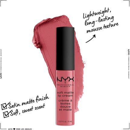 Nyx Professional Makeup Soft Matte Lip Cream Cannes 19 Creamy and Matte 8ml - Maison des fragrances