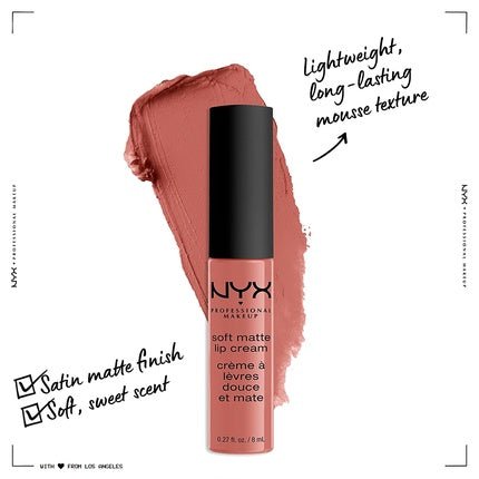 NYX Professional Makeup Soft Matte Lip Cream San Diego Lightweight Liquid Lipstick 0.27 Fl Oz - Maison des fragrances