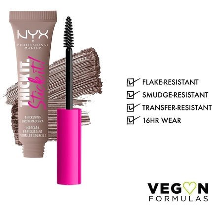 NYX Professional Makeup Thick It Stick It Thickening Brow Mascara Eyebrow Gel Cool Blonde 02 - Maison des fragrances