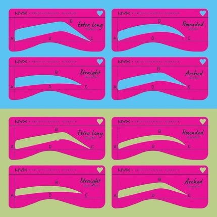 NYX Professional Makeup Thin Eyebrow Stencil Set - Maison des fragrances