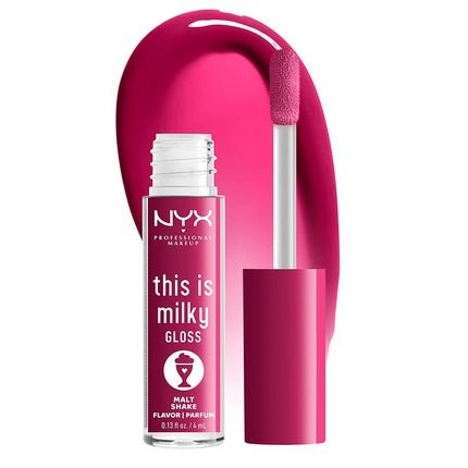 NYX Professional Makeup This Is Milky Gloss 12 Hour Hydration Vegan Malt Shake Warm Red - Maison des fragrances