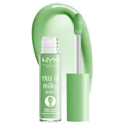NYX Professional Makeup This Is Milky Gloss 12 Hour Hydration Vegan Mint Chocolate Chip Shake Lip Gloss Mint Green - Maison des fragrances