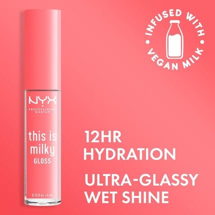 NYX Professional Makeup This Is Milky Gloss Vegan Lip Gloss Moo - dy Peach - Maison des fragrances